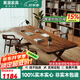 果漫胡桃木高檔實(shí)木書桌椅原木學(xué)習(xí)工作臺(tái)客廳大長(zhǎng)桌閱讀桌辦公桌 松木桌140*70*75*厚4.5cm