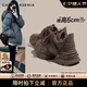CAMILA KSENIA老爹鞋女款2025新款夏季厚底真皮增高百搭休閑運(yùn)動鞋子 棕色單里 36