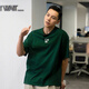 CANOTWAIT【陳偉霆同款】經(jīng)典復刻LOGO短袖T恤夏圓領(lǐng)男女純色 墨綠色 M