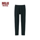 無印良品 MUJI 男式 柔軟 長緊身褲 打底褲 線褲 家居褲 FAD61C2A 黑色 M