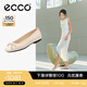 愛步（ECCO）芭蕾舞鞋女 25年夏季百搭淺口單鞋蝴蝶結(jié)女鞋 舞悅234313 石灰色23431301378 37