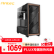 安鈦克（Antec)FLUX PRO電腦主機箱/胡桃木外觀(guān)//FLUX風(fēng)道專(zhuān)利/雙溫控顯示/配6把風(fēng)扇 /側裝電源/玻璃