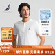 諾帝卡（NAUTICA）【單件直降】男裝25春夏新款索羅娜涼感汗布亨利領(lǐng)T恤男TE5204 白色1BW L