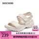 斯凱奇（Skechers）七夕情人節(jié)禮物女鞋夏季厚底漏趾涼鞋百搭外穿沙灘鞋 自然色/NAT 37