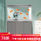 森森（SUNSUN）2024年新品森森魚(yú)缸客廳大型玻璃水族箱招財家用底濾免換水魚(yú)缸 納米灰 抬蓋款長(cháng)100*寬35*缸高72/柜高80cm