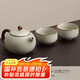 尚言坊汝窯茶壺泡茶家用高檔陶瓷冰裂釉西施壺功夫茶具一人用一壺二杯