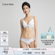 Calvin Klein內(nèi)衣【七夕禮盒明星同款摩登引力帶】女士ck無(wú)鋼圈三角文胸QF5650 100-月光白 M