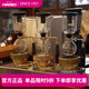 HARIO 日本家用虹吸式咖啡壺經(jīng)典鍍金款虹吸壺套裝鹵素光波爐TCA 鍍金虹吸壺3人份（無(wú)酒精燈 360ml