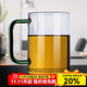 祥業(yè) 玻璃杯 彩色帶把有手柄玻璃運動(dòng)水杯飲料果汁商務(wù)辦公家用茶水杯 綠色帶把玻璃杯（?。?300ml