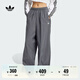 adidas馬思純同款寬松側(cè)邊拉鏈闊腿運(yùn)動(dòng)褲女裝新款阿迪達(dá)斯三葉草 深灰     L