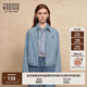 Teenie Weenie小熊牛仔外套女2025年春季新款刺繡簡約休閑短款夾克外套女 中藍色 M