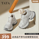 他她（TATA）女鞋網(wǎng)面鞋子秋季新款時(shí)尚休閑鞋百搭增高老爹鞋CZX02CM5 米/銀 37