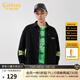 卡賓男裝潮流拼接寬松襯衫春季款字母印花外套時(shí)尚男女同款W 煤黑色01 48/170/M
