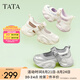他她（TATA）厚底老爹鞋涼鞋女鞋瑪麗珍鞋休閑運(yùn)動(dòng)鞋夏季3ER01BQ4 銀/灰 36