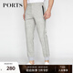 PORTS寶姿男裝春夏純色休閑褲修身長(cháng)褲M(mǎn)A8NP500ECE004 淺灰色 XL