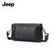 JEEP吉普男士單肩包斜挎包頭層牛皮郵差包通勤旅行胸包 新年生日禮物