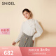 SNIDEL秋冬蝴蝶結(jié)系帶泡泡袖荷葉邊雪紡襯衫SWFB245076 象牙白 均碼 （F）