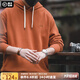 馬登工裝美式復(fù)古連帽衛(wèi)衣男純色休閑上衣秋季男裝外套男士運(yùn)動(dòng)帽衫 磚紅色 2XL
