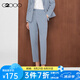 G2000【舒適彈性】G2000女裝FW23商場新款可機洗垂感修身九分煙管褲 藍(lán)色 40