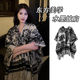 沐霓水墨東方美學(xué)披肩圍巾女高級感休閑時(shí)尚雙面可佩戴辦公室可調毛毯 復古水墨畫(huà)斗篷披肩