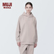 無(wú)印良品（MUJI）Labo 男女通用 不易沾水雙層編織 連帽運(yùn)動(dòng)衫 衛(wèi)衣無(wú)性別男式女式 灰色 M （170/88A）
