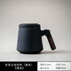 漸變黑白陶瓷泡茶杯帶蓋過(guò)濾茶水分離杯辦公杯水杯家用杯子 哲茗過(guò)濾茶杯-黑色【簡(jiǎn)裝】