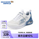 Skechers斯凱奇風(fēng)豹跑鞋兒童網(wǎng)面氣墊緩震休閑鞋男女童跑步鞋405316L 男款/白色/藍色/WBLU 30