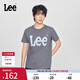 Lee商場(chǎng)同款25新品標準版圓領(lǐng)Logo印花男短袖T恤休閑LMT0104103RX 鐵灰色 XL