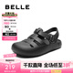 百麗（Belle）簡約休閑勃肯鞋女商場同款鏤空豬籠涼鞋D8C1DBH5 黑色 37 (235mm)