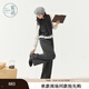 紫涵（ZIHAN）紫涵灰色上下套裝女2025秋季新款簡(jiǎn)約假兩件上衣寬松闊腿褲兩件套 灰色 S
