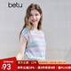 百圖betu女裝2025夏季新款毛針織衫多巴胺細(xì)閃漸變條紋上衣女2506T01 彩條紋 S