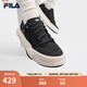 斐樂（FILA）官方川行鞋F(xiàn)OSSO男鞋復(fù)古帆布鞋新款休閑鞋 黑-BK 41
