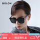 BOLON暴龍眼鏡王鶴棣同款墨鏡男黑超方框太陽鏡七夕禮物送男女友BL3111 A10-灰色非偏光