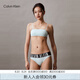 Calvin Klein內(nèi)衣【七夕禮物涼感風暴引力帶】女士無鋼圈平口抹胸文胸QF7630AD LKW-海鹽藍 4XL M（尺碼偏小，建議拍大一碼 ）