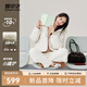 雪中飛2025新款冬季女士抽繩中長(cháng)款抗寒御寒保暖時(shí)尚休閑羽絨服 琥珀米白|7C23 S /160/84A