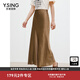 衣香麗影100%醋酸包臀魚(yú)尾裙2025年夏窈窕曲線(xiàn)提臀半身裙女 咖啡色 L