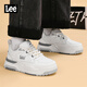 Lee厚底鞋男款真皮增高鞋2025冬季新款百搭休閑鞋時(shí)尚透氣鞋輕奢男鞋 白色L253UB178 42
