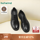 熱風(fēng)男士皮鞋2025年秋季新款休閑厚底德比鞋商務(wù)正裝皮鞋男款通勤鞋子 01黑色 牛頭層皮革 41