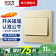 公牛開關(guān)面板86型墻壁多孔多功能多用電源暗裝一開單控G07K111Y(U6)