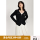 獨(dú)束大碼女裝辣妹顯瘦連帽抽繩衛(wèi)衣外套微胖mm潮酷個(gè)性修身上衣 泡沫灰杏 XL (尺碼：3) (尺碼：3)