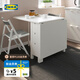 宜家（IKEA）NORDEN諾頓實(shí)木雙折疊儲物帶抽屜小戶型家用伸縮餐桌 白色折疊式餐桌