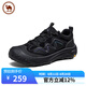 駱駝牌 男鞋戶外運(yùn)動(dòng)休閑鞋透氣徒步登山鞋網(wǎng)面 P14A379629 暗夜黑 41 