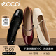 愛(ài)步（ECCO）芭蕾舞鞋女 25年新款時(shí)尚瑪麗珍方頭低跟淺口單鞋 舞悅234333 黑色23433304001 （牛皮革） 38
