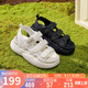 駱駝（CAMEL）運動涼鞋女舒適透氣增高厚底休閑涼鞋 L25M577011 黑色 37 