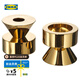 宜家（IKEA）STOCKHOLM斯德哥爾摩蠟燭臺(tái)小圓蠟燭托 燭臺(tái)/小圓蠟燭托黃銅色6cm
