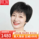 恒發(fā) 假發(fā)女 自然全頭套假發(fā)女士全真發(fā)短直發(fā)紋理媽媽短發(fā)中老年發(fā)套 全手織前網(wǎng)遞針 黑色 短發(fā) 15cm 均碼