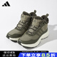 ADIDAS阿迪達斯加絨男鞋2025冬季新款高幫保暖戶(hù)外徒步鞋耐磨防滑運動(dòng)鞋 綠色/棕色JS3428【加絨保暖】 43