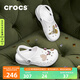 crocs卡駱馳洞洞鞋貝雅男鞋女鞋輕便耐磨一腳蹬拖鞋休閑鞋|10126 白-100 41 /42(260mm)
