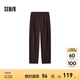 森馬（Semir）休閑褲女純色肌理闊腿褲慵懶松弛感2024冬雪尼爾長褲時尚 咖色調(diào)00355 S 155/62A