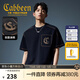 卡賓（CABBEEN）【重磅水洗】男裝短袖t恤2025夏季新款純棉潮流寬松圓領(lǐng)上衣 煤黑色01（寬松版型） L /175/50